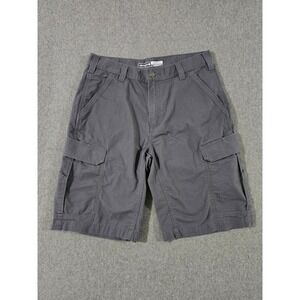 Carhartt Mens Relaxed Fit Ripstop Cargo Shorts Charcoal Gray Workwear 34